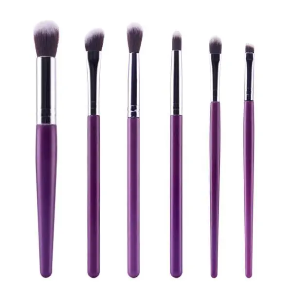 6Pcs Maange Makeup Brushes Professional Lip Eyeshadow Powder Foundation Brush Rose Gold Make Up Brushes Cosmetics Kits Tools 12