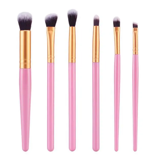 6Pcs Maange Makeup Brushes Professional Lip Eyeshadow Powder Foundation Brush Rose Gold Make Up Brushes Cosmetics Kits Tools 5