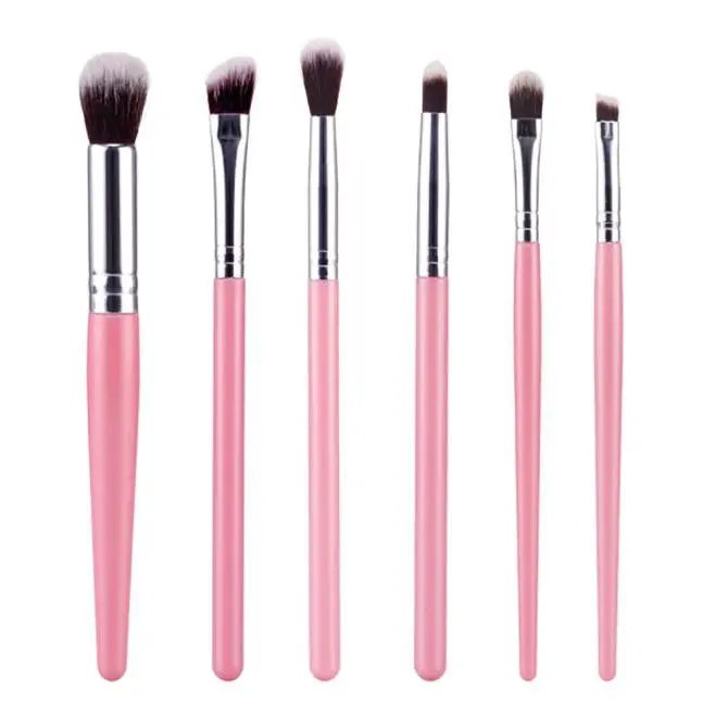 6Pcs Maange Makeup Brushes Professional Lip Eyeshadow Powder Foundation Brush Rose Gold Make Up Brushes Cosmetics Kits Tools 6