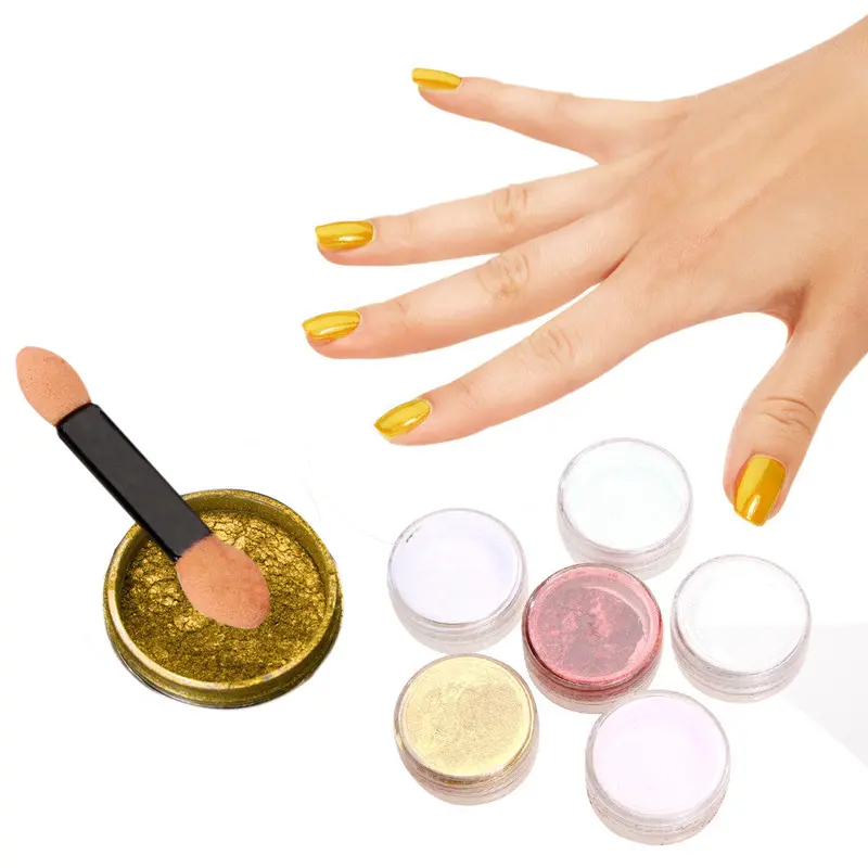 6Pcs Mirror Powder Nail Gold Silver Nail Glitter Nail Art Chrome Effect Magic Glitter Powder For Nail Gel Polish Decoration Tool 1