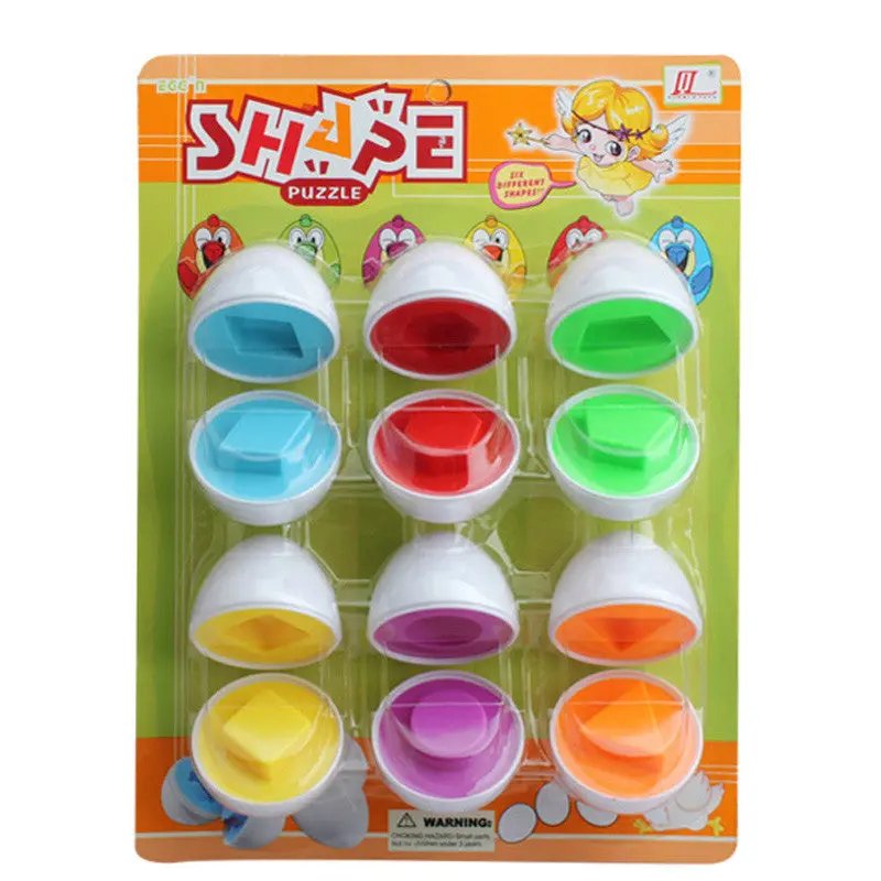6Pcs Pairings Smart Egg Capsule Study Color Children Blocks Educational Capsule Toys 1