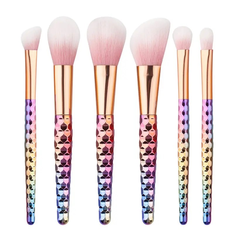 6Pcs Qibest Makeup Brushes Professional Maquillage Cosmetics Eyeshadow Foundation Brush Multicolor Make Up Brushes Kits Tool 1