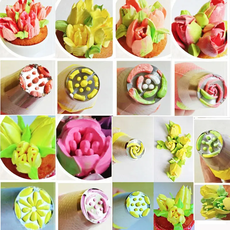 6Pcs Stainless Steel Nozzle Cream Tulip Petal Decorators Nozzlescake Cookie Design Russian Pastry Tips Nozzles 82180 1