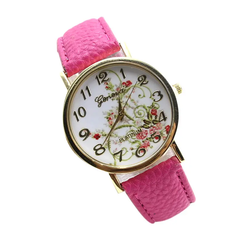 7 Colors Watches Women Leather Band Reloj Mujer Rhinestone Relogio Watches Quartz Watch Printed Dress Hour Best Gift 4