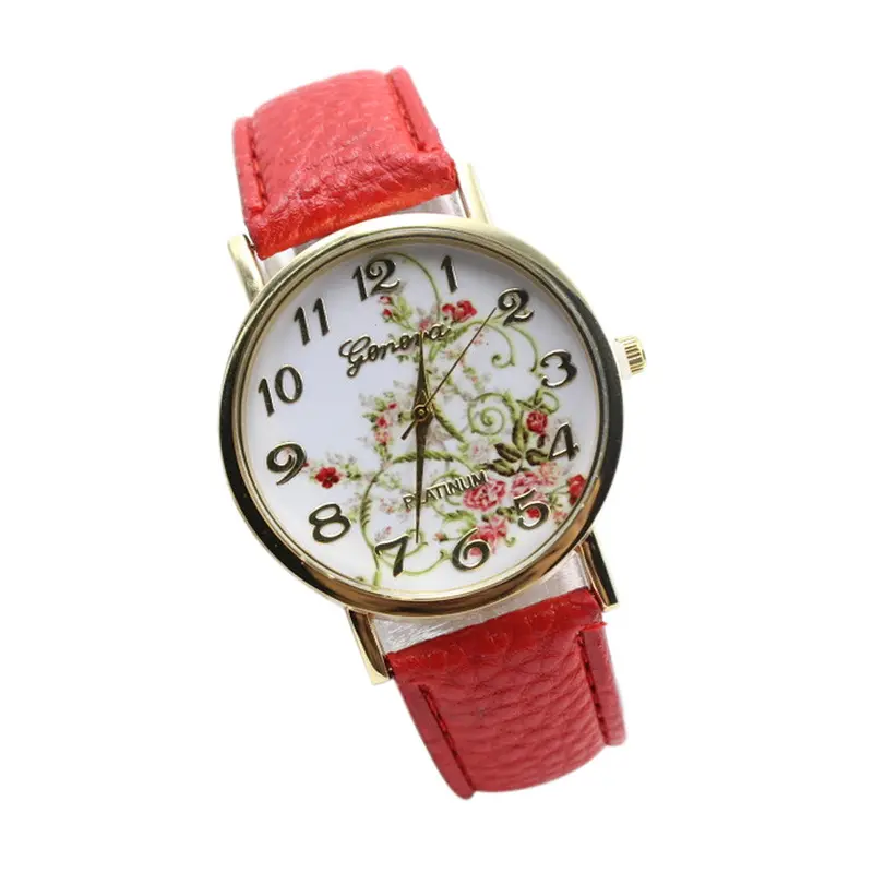 7 Colors Watches Women Leather Band Reloj Mujer Rhinestone Relogio Watches Quartz Watch Printed Dress Hour Best Gift 5