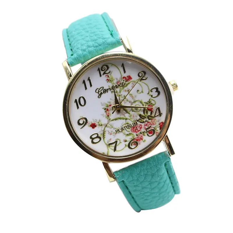 7 Colors Watches Women Leather Band Reloj Mujer Rhinestone Relogio Watches Quartz Watch Printed Dress Hour Best Gift 6