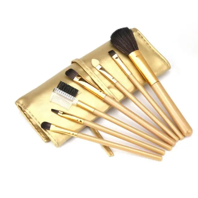 7 Pcs Gujhui Professional Wood Makeup Brushes Bag Face Powder Blush Brush Foundation Eyeshadow Make Up Brushes Tools 1