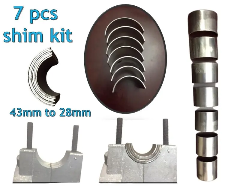 7 Pcs Half Moon 1Mm Tk. Front Mount Shim Package. 1