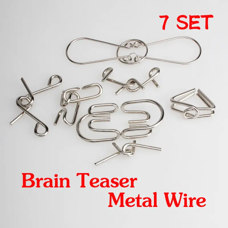 7 S Kids Iq Brain Teaser Toy Chinese Early Learning Educational Toy For Children Metal Ring Puzzle Magic Unlink Game Gift 1