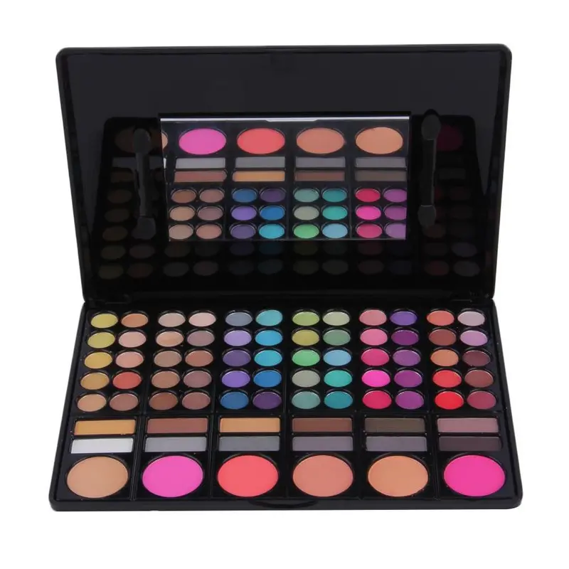 78 Color Eye Shadow Cheek Blusher Lip Gloss Makeup Palette 1