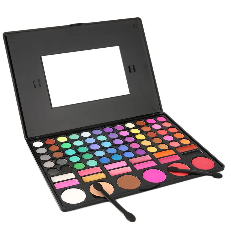 78 Colors Eye Shadow Cosmetic Make Up Palette Lipgloss Mirror Blush Kit Set Long-Lasting Harmless 1