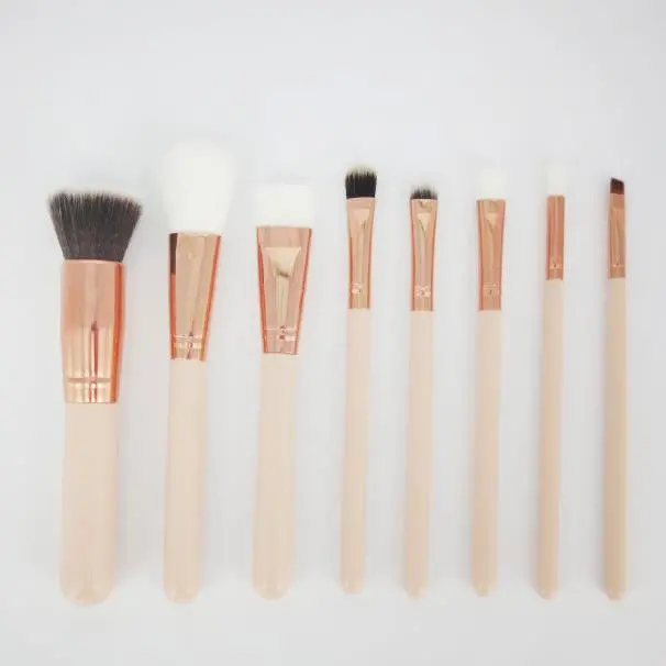 7Pcs/8Pcs Qibest Professional Makeup Brushes Maquillage Rose Gold Pencil Brush Eyebrow Foundation Make Up Brushes Cosmetics 1