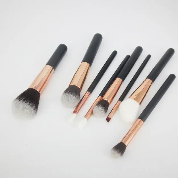 7Pcs/8Pcs Qibest Professional Makeup Brushes Maquillage Rose Gold Pencil Brush Eyebrow Foundation Make Up Brushes Cosmetics 2