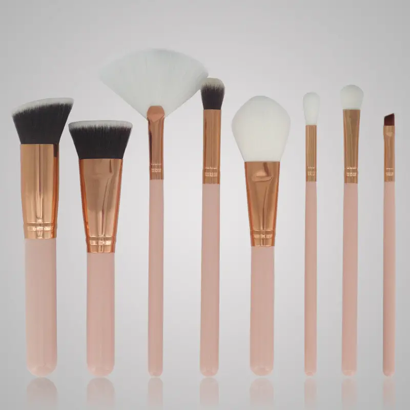 7Pcs/8Pcs Qibest Professional Makeup Brushes Maquillage Rose Gold Pencil Brush Eyebrow Foundation Make Up Brushes Cosmetics 4