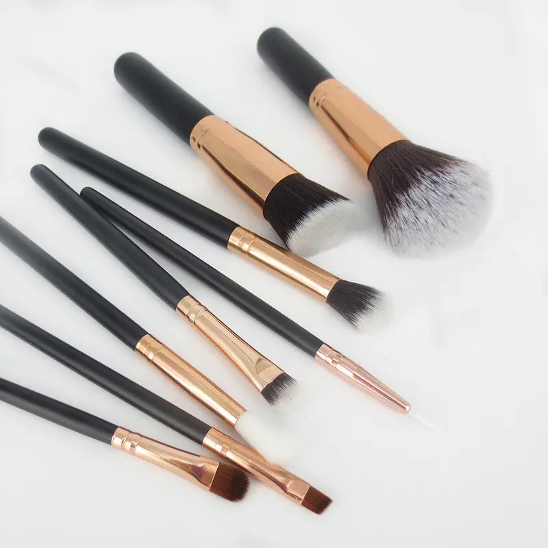 7Pcs/8Pcs Qibest Professional Makeup Brushes Maquillage Rose Gold Pencil Brush Eyebrow Foundation Make Up Brushes Cosmetics 5
