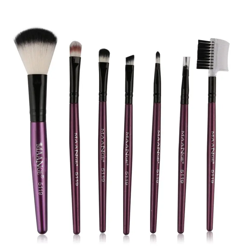 7Pcs Maange Pinceaux De Maquillage Pro Makeup Brushes Eyebrow Foundation Pencil Brush Make Up Brushes Cosmetics Tools Kits 3