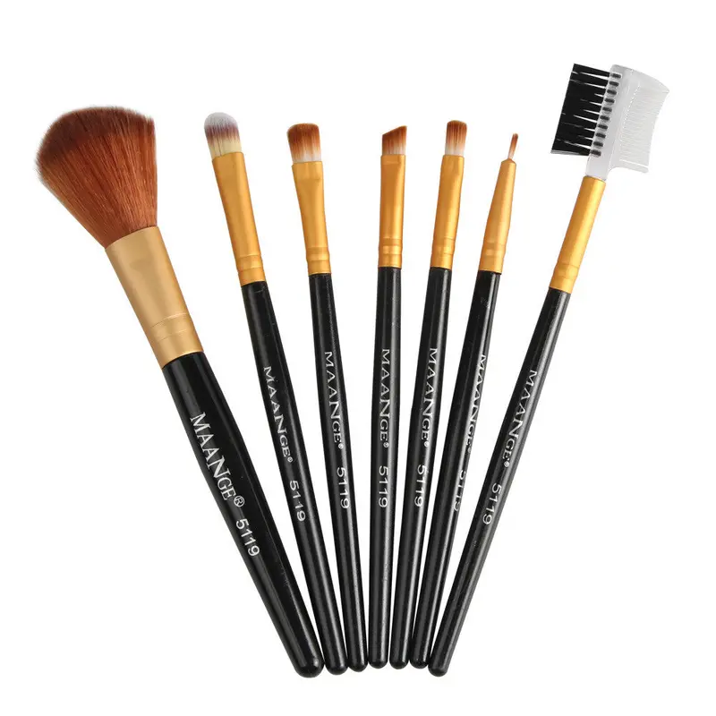 7Pcs Maange Pinceaux De Maquillage Pro Makeup Brushes Eyebrow Foundation Pencil Brush Make Up Brushes Cosmetics Tools Kits 4