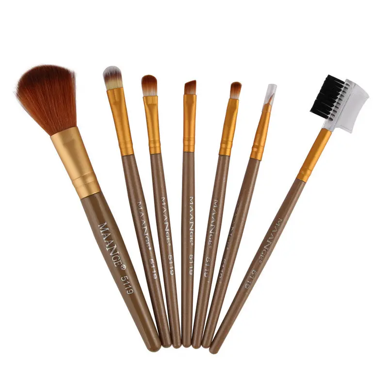 7Pcs Maange Pinceaux De Maquillage Pro Makeup Brushes Eyebrow Foundation Pencil Brush Make Up Brushes Cosmetics Tools Kits 5