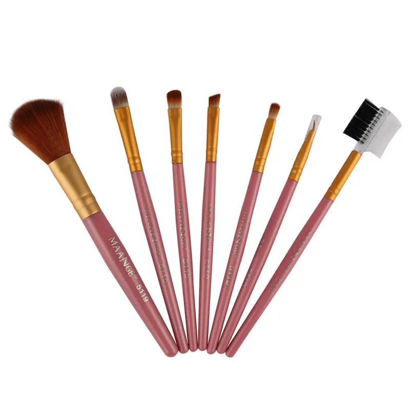 7Pcs Maange Pinceaux De Maquillage Pro Makeup Brushes Eyebrow Foundation Pencil Brush Make Up Brushes Cosmetics Tools Kits 7
