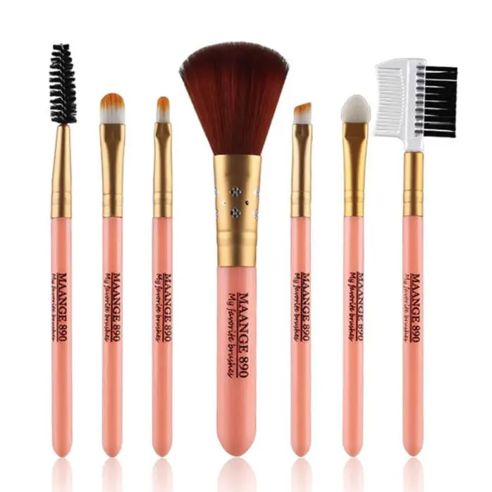 7Pcs/ Maange Professional Makeup Brushes Eyebrow Eyeshadow Ake Up Brushes Foundation Maquillaje Brush Cosmetics Tools 2