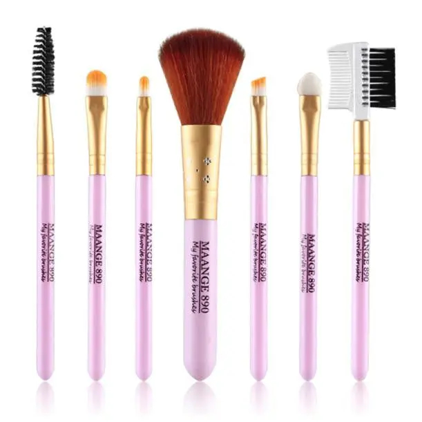 7Pcs/ Maange Professional Makeup Brushes Eyebrow Eyeshadow Ake Up Brushes Foundation Maquillaje Brush Cosmetics Tools 3