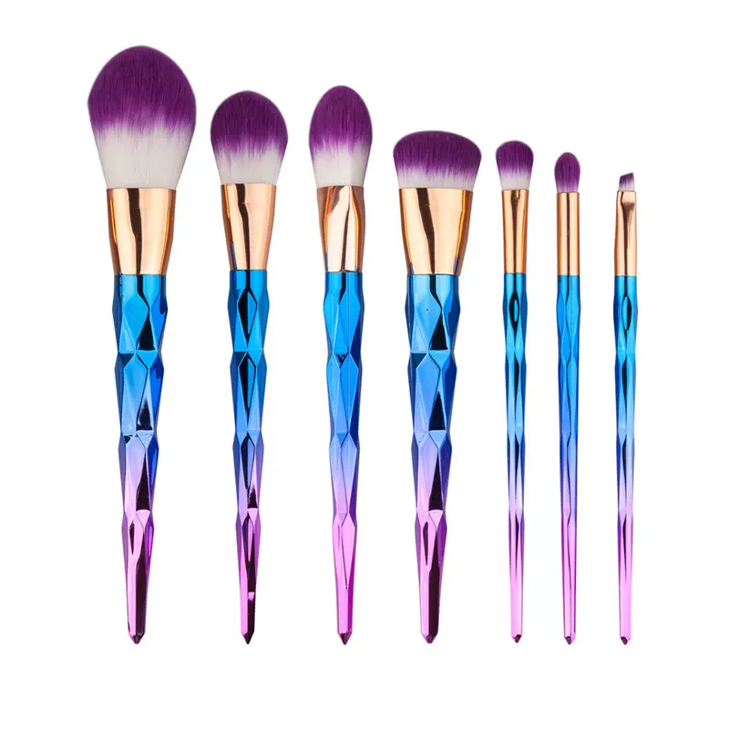 7Pcs Makeup Brushes Pressional Foundation Blush Powder Facial Brush Purple Hair Cosmetics Make Up Brush 1