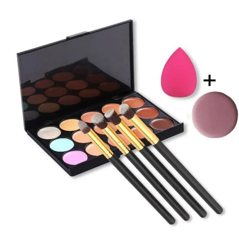 7Pcs Makeup Cosmetic Make Up Concealer Foundation Brush Sponge Puff Face Puff Multiple Sizes Concealer Tool Toiletry Kit 1