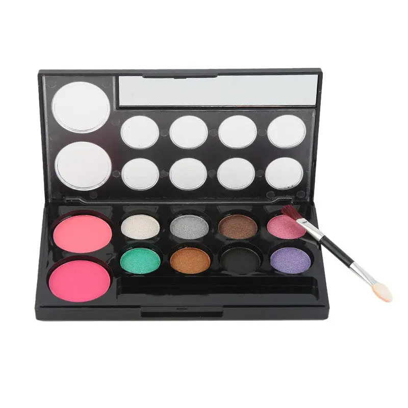 8 Color Eye Shadow And 2 Color Blusher Powder 4# Makeup Cosmetic Palette Tool 1
