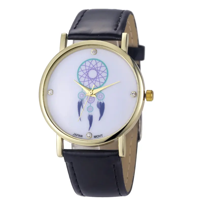 8 Colors Women Leather Strap Watch Campanula Print Women Dress Watches Casual Lady Girls Clocks Hour Reloj 1