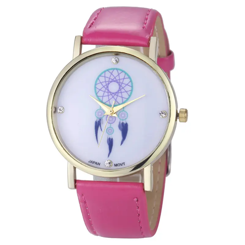 8 Colors Women Leather Strap Watch Campanula Print Women Dress Watches Casual Lady Girls Clocks Hour Reloj 3