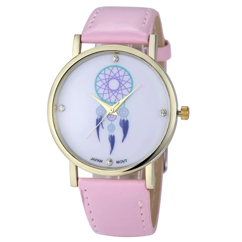 8 Colors Women Leather Strap Watch Campanula Print Women Dress Watches Casual Lady Girls Clocks Hour Reloj 4