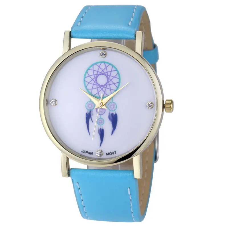 8 Colors Women Leather Strap Watch Campanula Print Women Dress Watches Casual Lady Girls Clocks Hour Reloj 6
