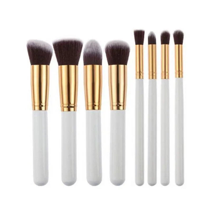8 Pcs Makeup Brushes White Synthetic Kabuki Flat Foundation Brush Single Cosmetic Brush 1
