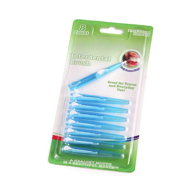 8 Pcs Push Pull Interdental Brush 0.7Mm Portable Teeth Removed Residue Oral Hygiene Dental Care Clean Tools Adults 2