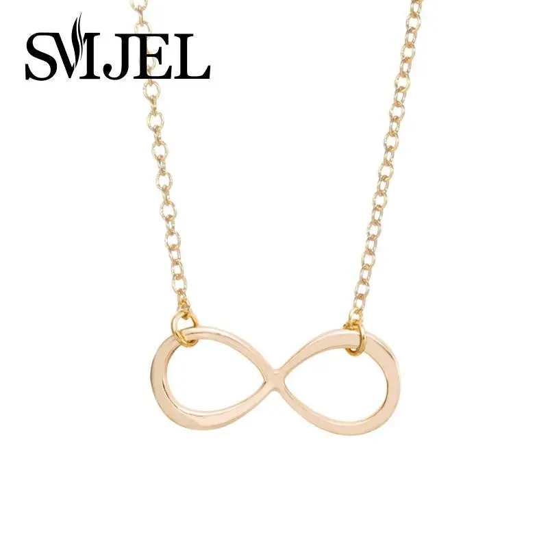8 Shape Jewelry Gold Minimalist Infinity Necklace Simple Daily Necklaces N050 1