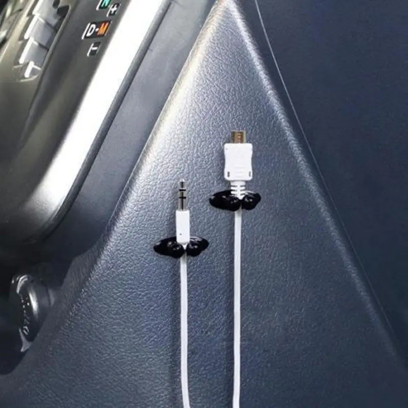 8Pcs Excellent Quality Self-Adhesive Clamp Car Wire Cord Clip Cable Holder Tie Clips Fixer Organizer 80591 1
