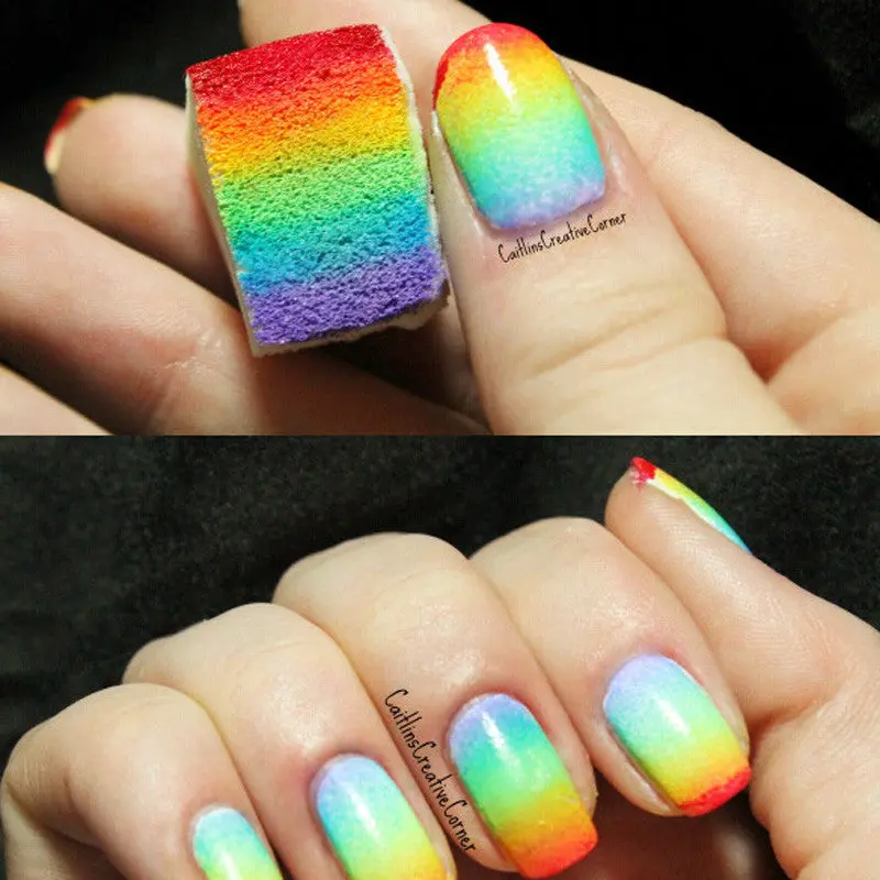 8Pcs Gradient Nail Art Sponges Magic Simple Creative Nail Design Color Change Nail Equipment Tools Manicure Diy Tool 1