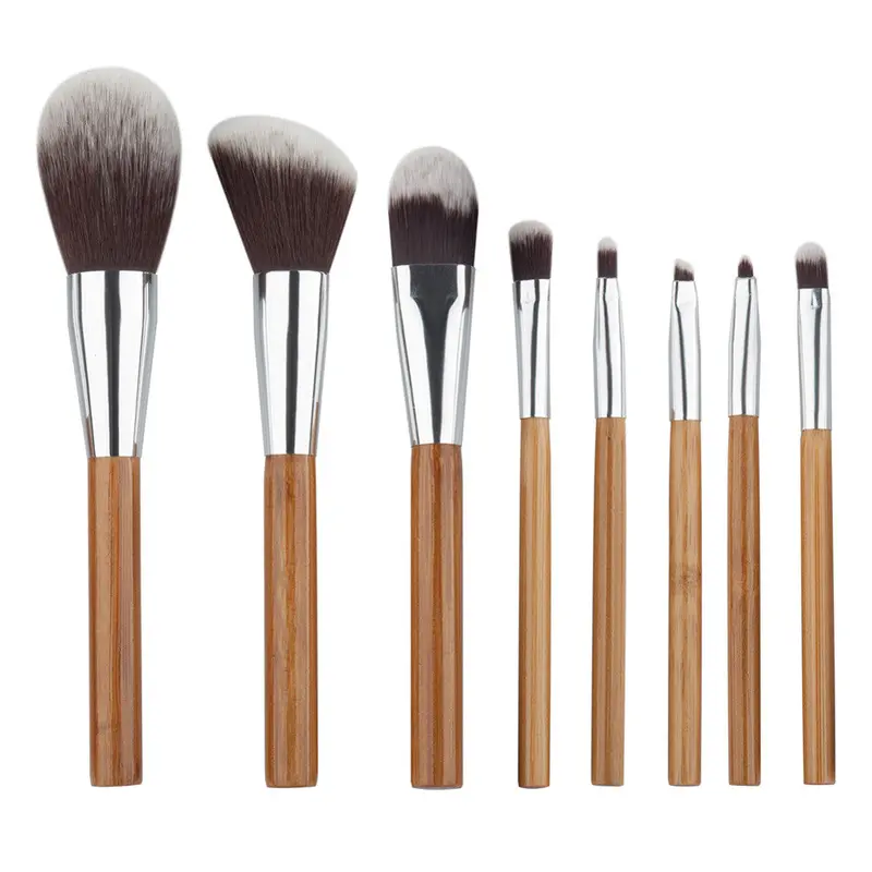 8Pcs Makeup Brushes Pressional Make Up Brush Tools Kit Kabuki Powder Bamboo Blend Brushes Pincel Maquiagem 1