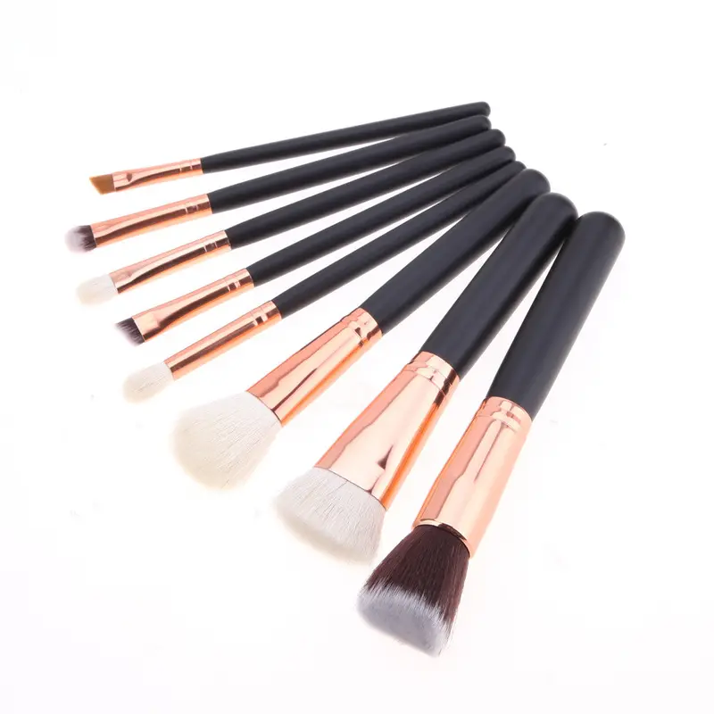 8Pcs Makeup Brushes Pressional Rose Golden Luxury Eyeshadow Blush Brush Make Up Tools Kit Powder Blend Brushes 1