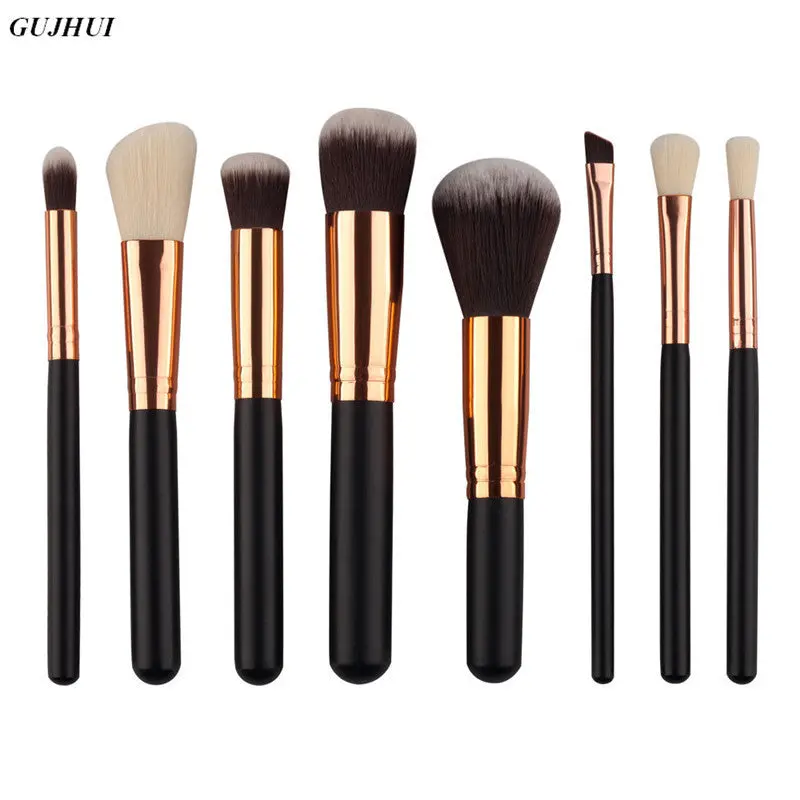 8Pcs Professional Eyebrow Eyeshadow Makeup Brushes Powder Foundation Maquillage Cosmetic Make Up Brushes Tools 2