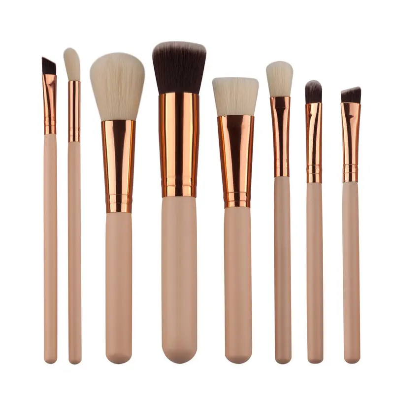 8Pcs Professional Gujhui Maange Makeup Brushes Eyeshadow Ovale Brush Foundation Maquillage Cosmetic Rose Gold Makeup Brush Tool 1