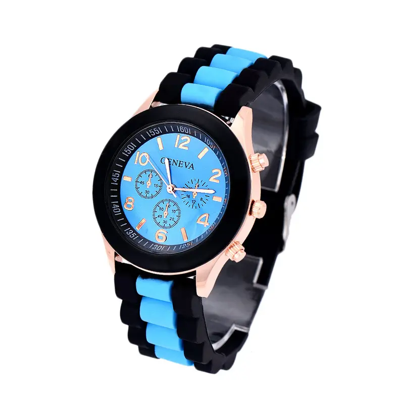 9 Colorful Watch Geneva Women Men Watches Silicone Jelly Gel Quartz Analog Clock Sports Relogio Relojes 1