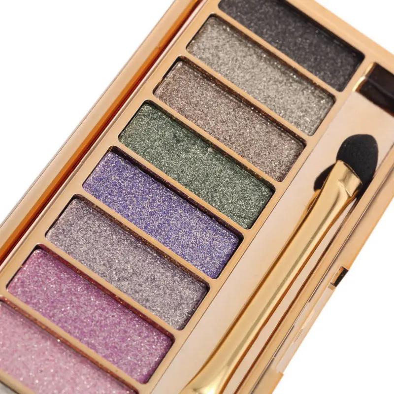 9 Colors Eyeshadow Palettediamond Bright Shining Colorful Makeup Eye Shadow Flash Glitter Make Up Set With Brush 2