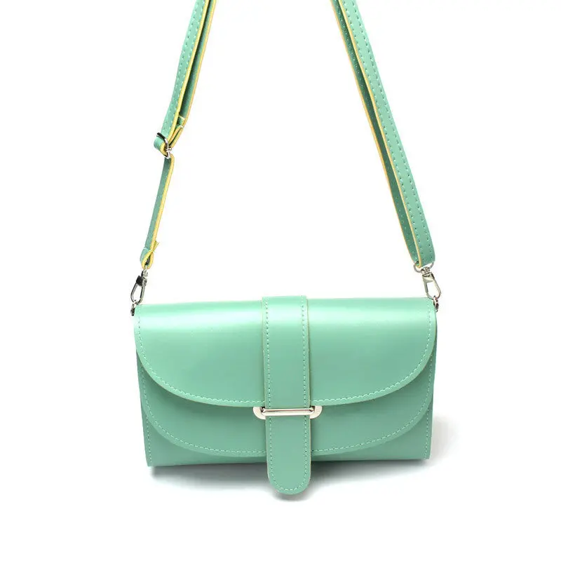 9 Colors Small Girl Women Leather Satchel Shoulder Solid Hasp Messenger Bag Hbag 5