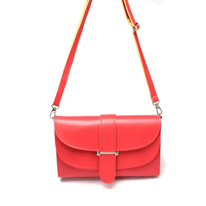 9 Colors Small Girl Women Leather Satchel Shoulder Solid Hasp Messenger Bag Hbag 9