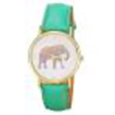 9 Colors Watch Women Elephant Printing Pattern Weaved Clock Pu Leather Ladies Quartz Dial Dress Watches Relogio Feminino 1