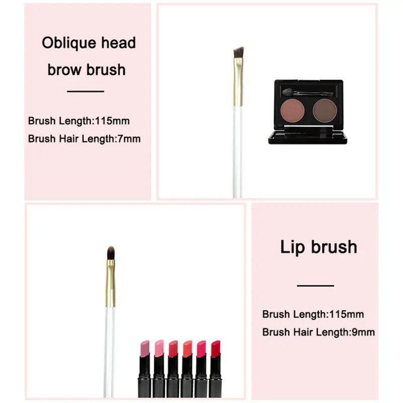 9 Pcs Makeup Tool Kits Foundation Brush Animal Hair Makeup Brush Set With A Iron Brush Box 2