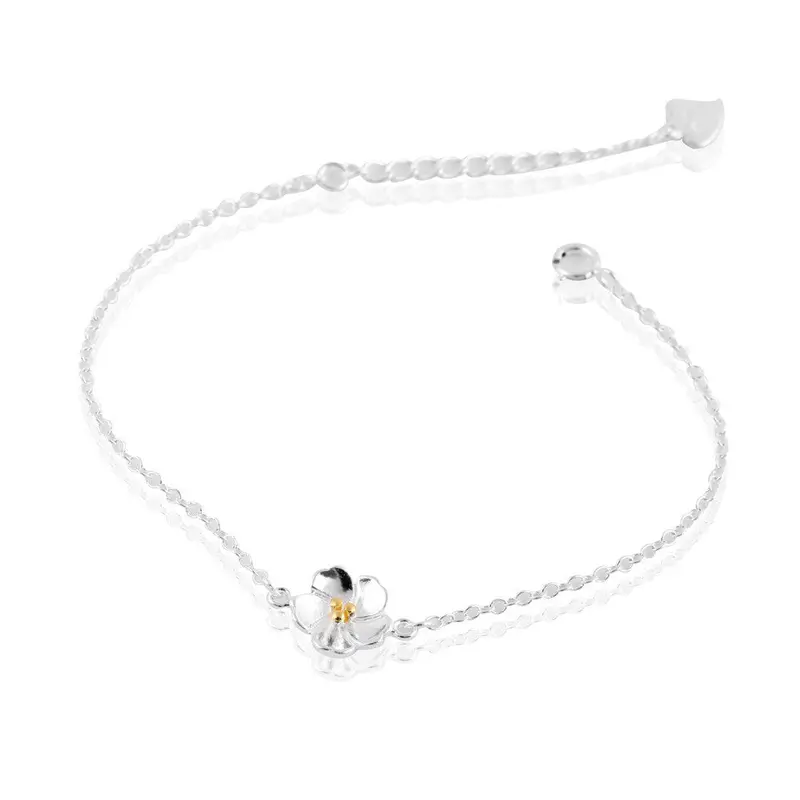 925 Silver Classic Smiling Face Bracelet B067 2