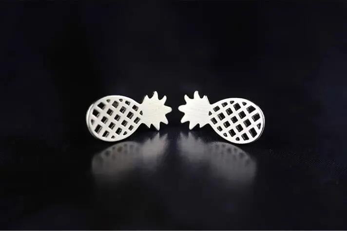 925 Silver Delicate Pineapple Stud Earrings Party Earrings Jewelry Accessories Syed063 1