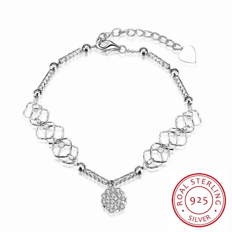 925 Silver Jewelry Pulseras Hanging Bead Bracelete Bijoux Women Stvh 6 1